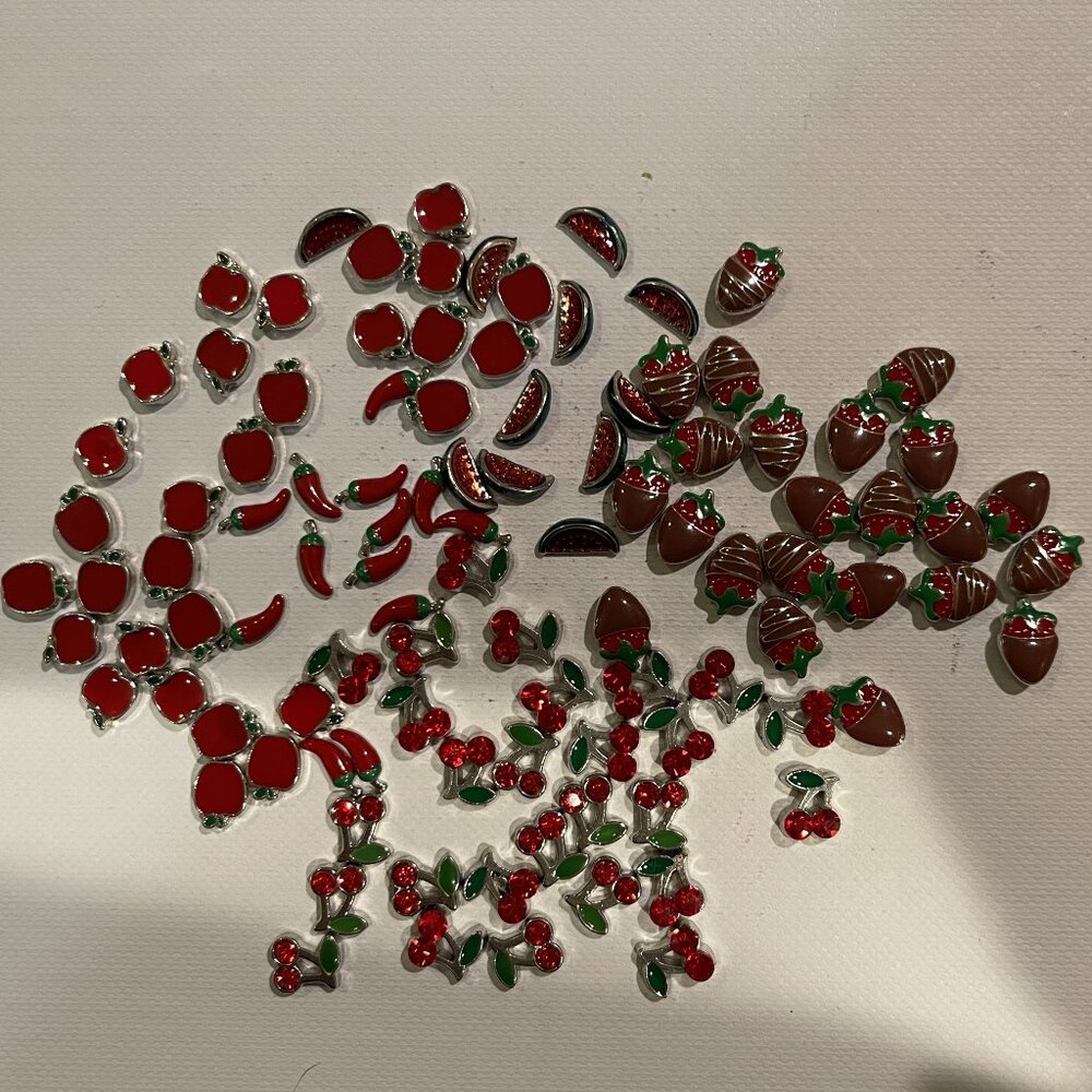 Memory locket floating charms Fruits